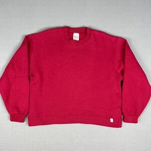 VTG Russell Athletic Cropped Sweatshirt Womans Small Crewneck 1990s Blank Boxy